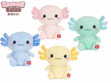 Play by Play Kawaii Kuties - Axolotl plyšový - 26 cm - sedící - žlutá