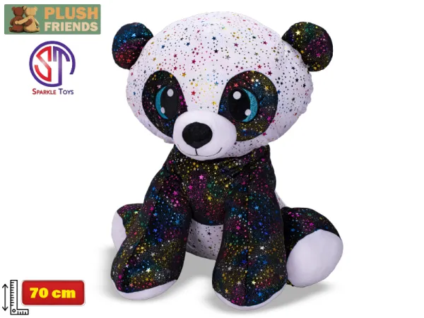 Mikro trading Plush Friends - Star Sparkle: Panda plyšová - 70 cm - sedící