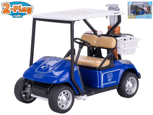Mikro trading 2-Play Traffic - Golfový vozík - 10 cm - zpětný chod - s golfovými holemi
