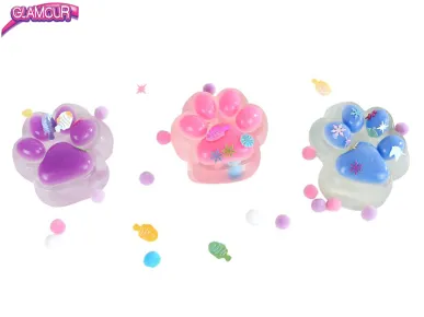 Mikro trading Glamour - Kočičí tlapka - strečová s flitry - 7 cm