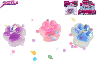 Mikro trading Glamour - Kočičí tlapka - strečová s flitry - 7 cm