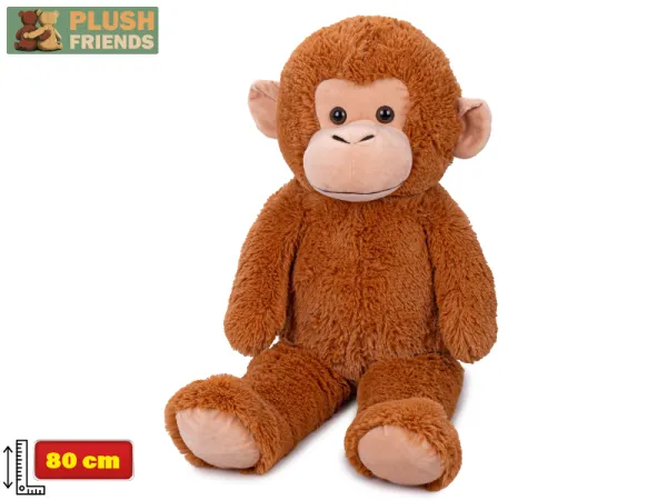 Mikro trading Plush Friends - Opice plyšová - 80 cm - tmavě hnědá