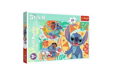 Trefl Puzzle - Šťastný den Lilo & Stitche - 24 dílků Maxi