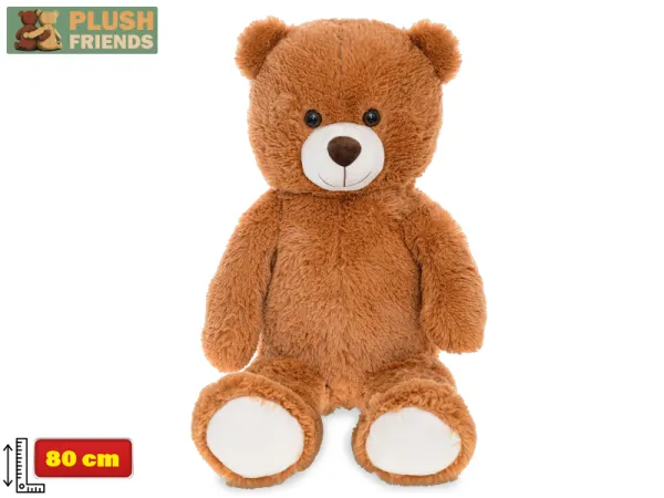 Mikro trading Plush Friends - Medvěd plyšový - 80 cm - tmavě hnědá