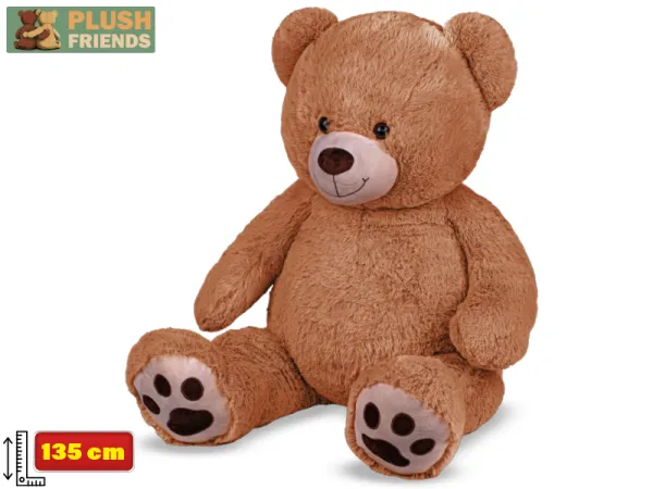 Mikro trading Plush Friends - Medvěd plyšový - 135 cm - hnědá
