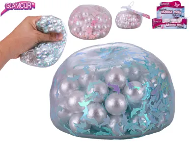 Mikro trading Glamour - Míček s křupajícími kuličkami - 9,5 cm