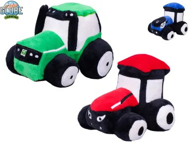 Mikro trading Kids Globe Farming - Traktor plyšový - 13 cm - 3 druhy