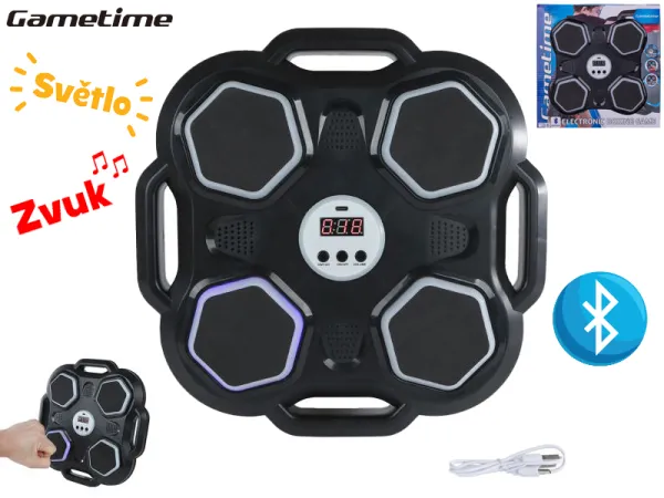 Mikro trading Gametime - Elektronický boxovací stroj - 30 cm - s USB, bluetooth - se světlem a zvukem