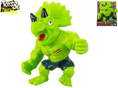 Mikro trading Toys&Trends Brainboooom - Příšerka strečová TRICERATOPS PREDÁTOR - 24 cm