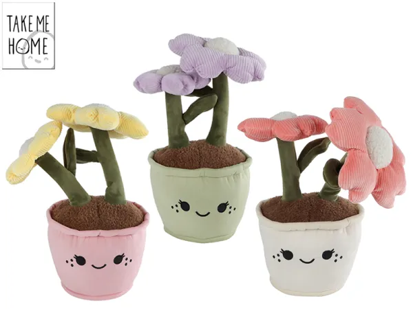 Mikro trading Take Me Home - Rostlina pokojová plyšová - 43 cm - 3 barvy
