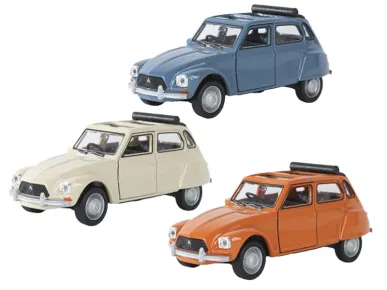 Mikro trading Sestavený kovový model auta Welly Citroen Dyane - 12 cm - zpětný chod