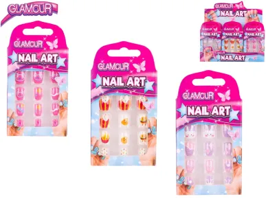 Mikro trading Glamour - Sada nalepovacích nehtů - 12 ks v krabičce