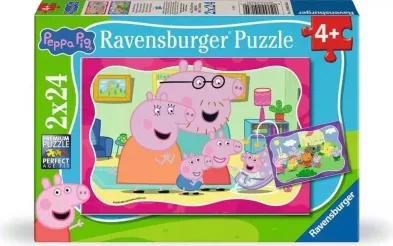 Ravensburger Puzzle - Prasátko Peppa - 2 x 24 dílků