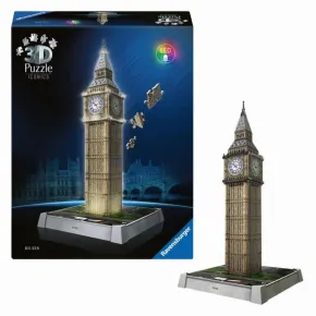 Ravensburger 3D Puzzle - Iconics: Big Ben (Noční edice) - 235 dílků