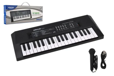 Teddies Pianko - 37 kláves - 40 cm - napájení na USB + mikrofon