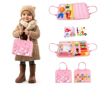 2Kids Toys Senzorická busy kniha - Jednorožec 1