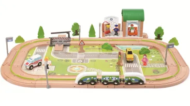 2Kids Toys Vláčkodráha - Vesnice - 110 dílů