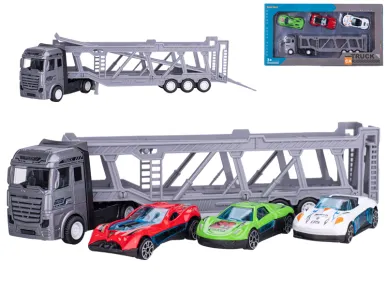 Mikro trading Přepravník aut - 22 cm - volný chod - s auty 3 ks 7cm