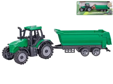 Mikro trading Traktor s vlečkou - 18 cm - volný chod