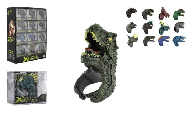 Teddies Prstýnek dinosaurus 2 x 4 cm - nastavitelný
