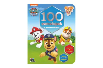 Teddies Tlapková patrola - Samolepkový sešit s omalovánkami - 100 samolepek