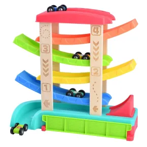 Teddies Dráha závodní kaskádová pro auta +auta 4 ks