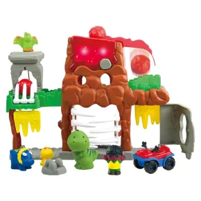 Teddies Sada - Dobrodružný svět dinosaurů s doplňky - se zvukem, světlem