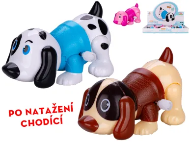 Mikro trading Pejsek na klíček - 10 cm - po natažení chodící