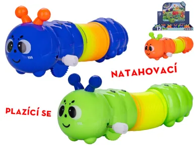 Mikro trading Housenka na klíček - 13,5 - 40 cm - po natažení se plazící