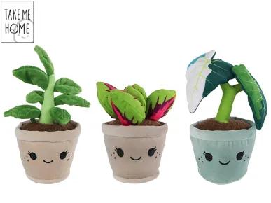 Mikro trading Take Me Home - Rostlina pokojová plyšová - 16 - 24 cm - 3 druhy