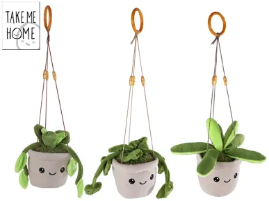 Mikro trading Take Me Home - Rostlina pokojová plyšová - 20 cm - na zavěšení