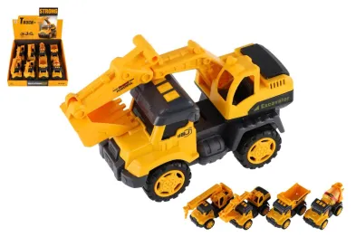 Teddies Auto stavební nákladní - 13 cm - na setrvačník - 4 druhy