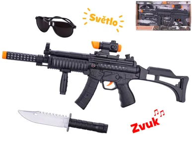 Mikro trading Samopal s doplňky - 44 cm - se světlem a zvukem
