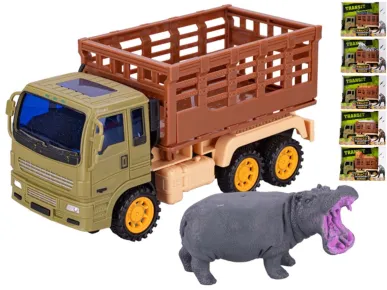 Mikro trading Auto nákladní se zvířátkem - 18,5 cm - na setrvačník