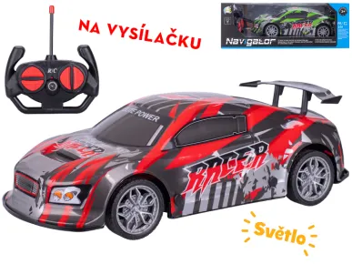 Mikro trading RC auto závodní - 26 cm - plná funkce se světlem - 2 barvy