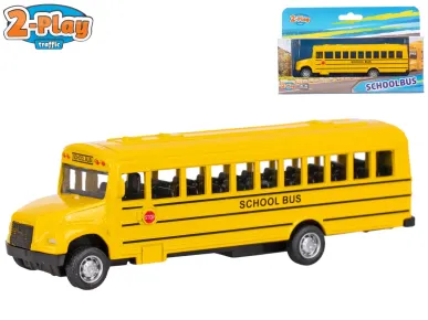 Mikro trading 2-Play Traffic - Školní autobus americký - 14 cm - zpětný chod
