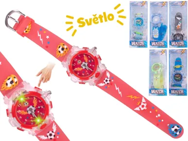 Mikro trading Hodinky náramkové analogové - se světlem - chlapecké