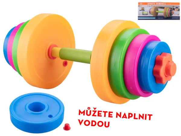 Mikro trading Činka pro děti - 46 cm + závaží plnitelné vodou - 8 ks