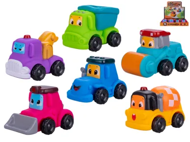 Mikro trading Vozidlo stavební měkké - volný chod - 6 druhů