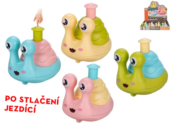 Mikro trading Hlemýžď - 7 cm - po stlačení jezdící