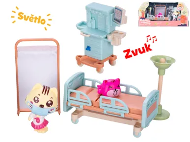 Mikro trading Sada - Zvířecí ordinace s doplňky - 6 ks - se světlem a zvukem