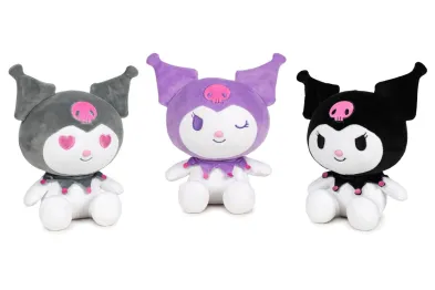 Play by Play My Melody & Kuromi - Kuromi plyšová - 16 cm - sedící - černá