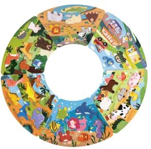 2Kids Toys Dřevěné puzzle - Kruh - propojitelné 6v1