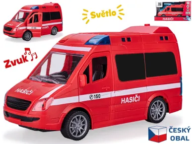 Mikro trading Auto HASIČI na setrvačník - 21,5 cm - se světlem a zvukem