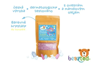 Teddies beauted - Barevné krystaly do koupele s probiotiky - v uzavíratelném sáčku