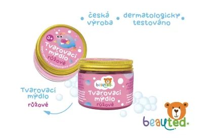 Teddies beauted - Tvarovací mýdlo v uzavíratelné dóze - růžová