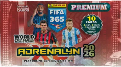 Panini FIFA 365 2025 / 2026 - ADRENALYN karty - PREMIUM PACKET