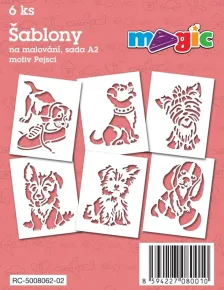 PRIMO MAGIC Papírové šablony - sada A2 - PEJSCI