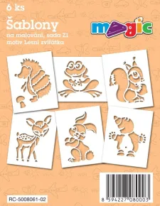 PRIMO MAGIC Papírové šablony - sada Z1 - LESNÍ ZVÍŘÁTKA