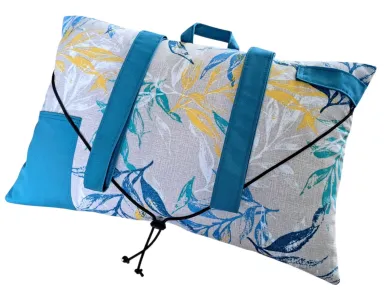 LKV Lomnice Čtecí polštář - Barevné listy - tyrkysová